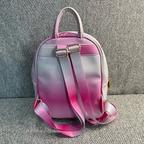 Betsey Johnson Pink and White Dome Backpack with Monogram - Picture 3 of 16